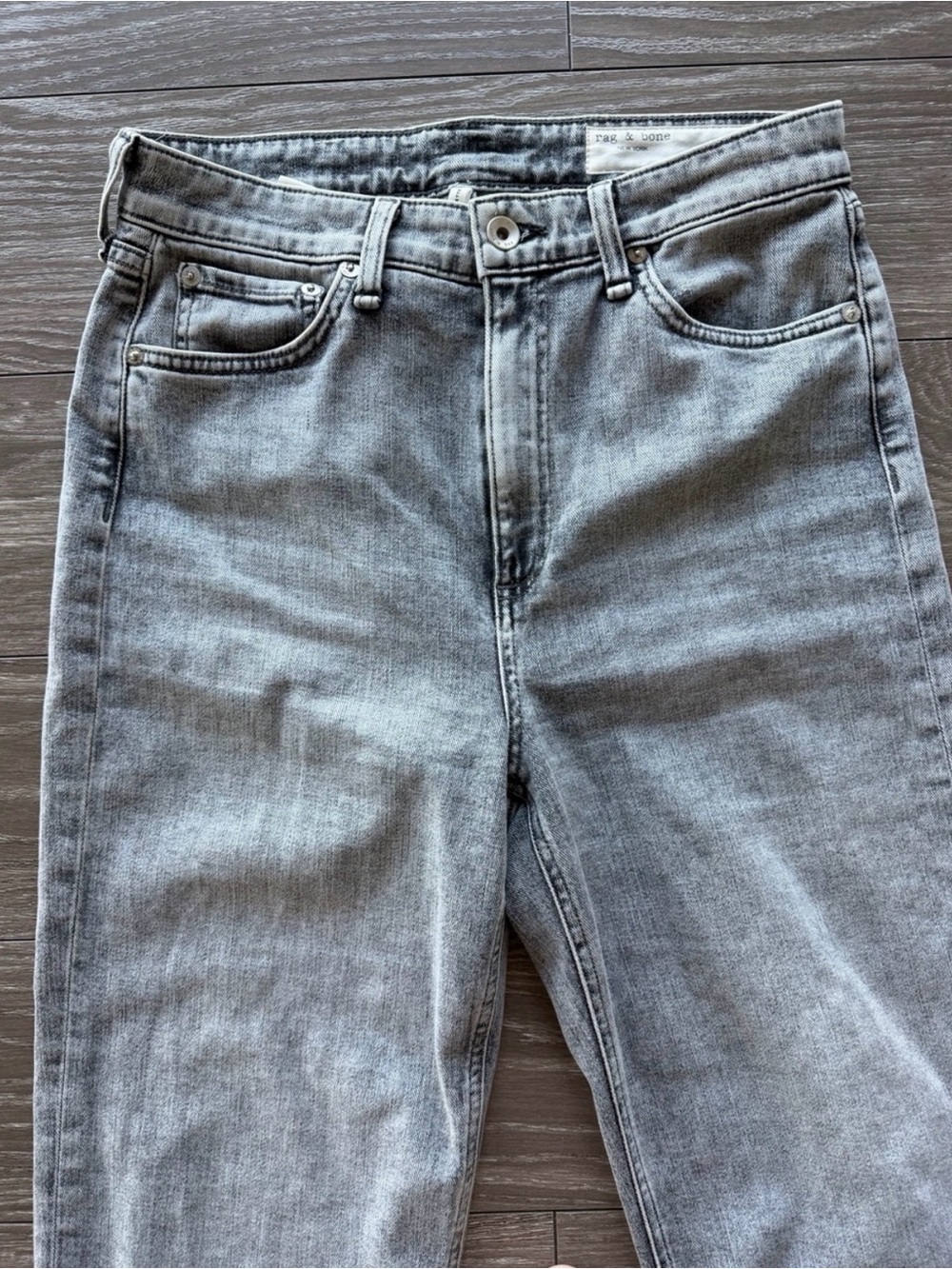 rag & bone Light faded black Straight-Leg Jeans